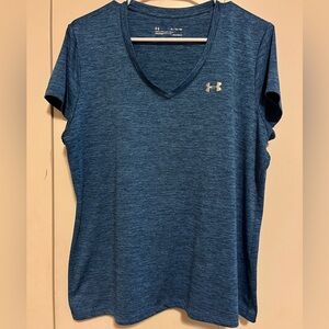 Under Armour Heathered Blue Fitted Short Sleeve Tee